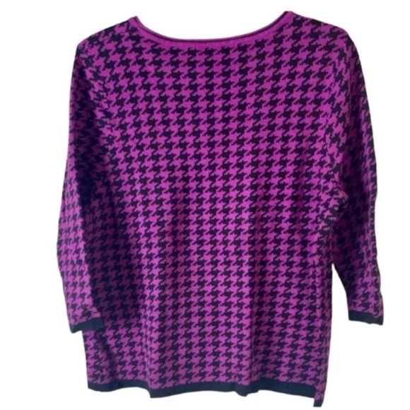Vintage Alia purple/black knit sweater - Picture 5 of 5